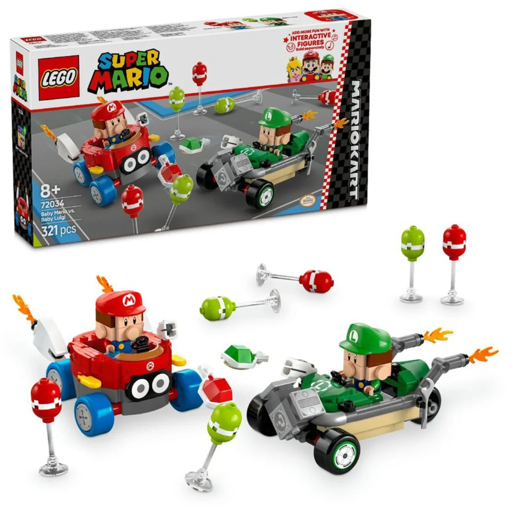 LG 72034 Mario Kart – Baby Mario vs Baby Luigi Creative Building Block