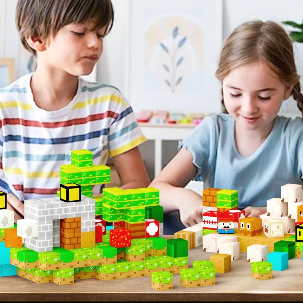 90PCS Mario Magnetic Blocks STEM Toy Build Set - Image 4